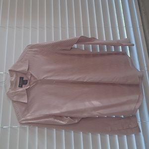 Brooks Brothers Women's Dress Shirt Pink Pinstripe Size 12 100% cotton